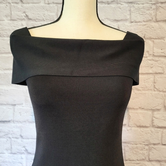 T Alexander Wang womens black bandage above the knee length fitted dress size M - Picture 5 of 12